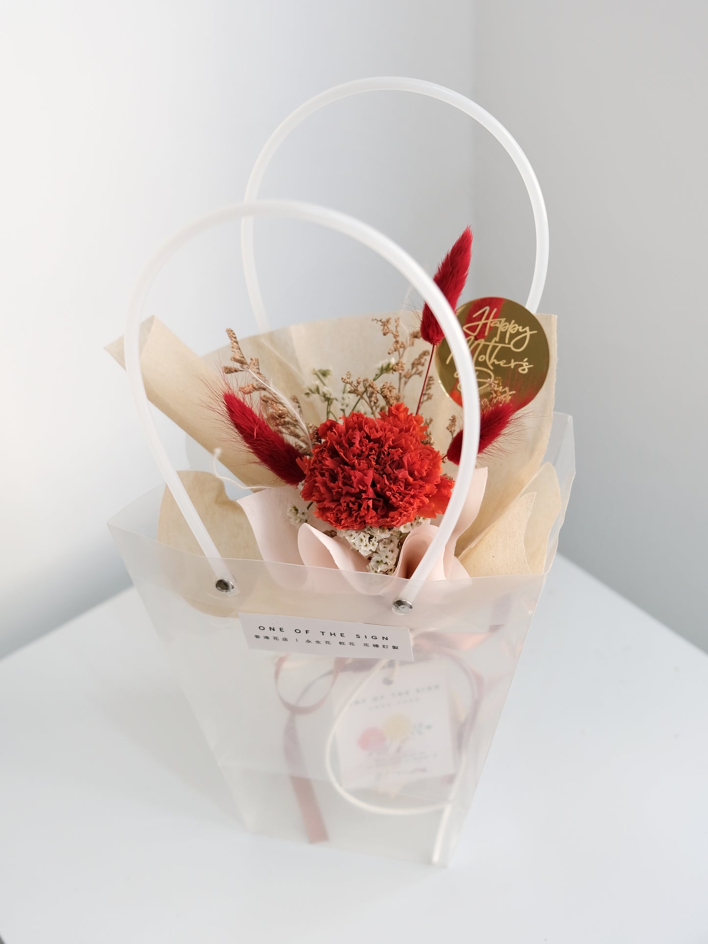 單朵永生康乃馨花束 Preserved Carnation Bouquet