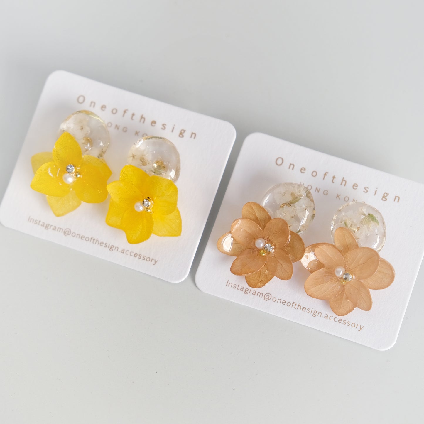 Crystal Grass x Hydrangeas Earrings