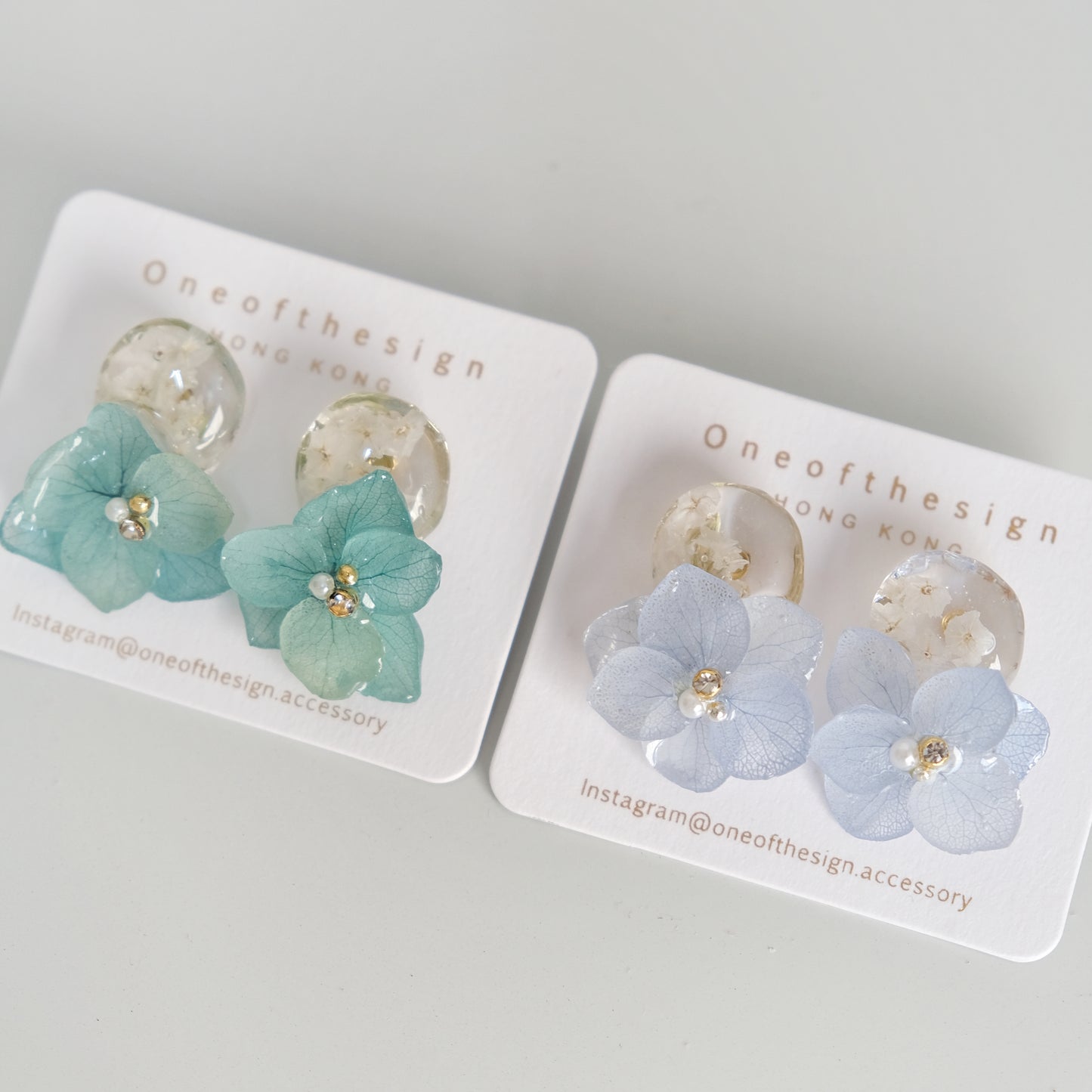 Crystal Grass x Hydrangeas Earrings