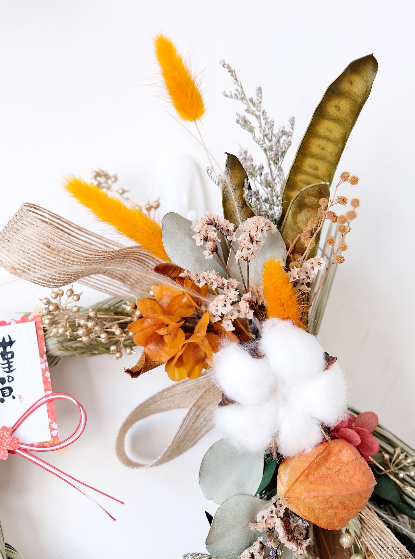 Cotton Flower x Dried Flower Shime-nawa 木棉花乾花注連繩