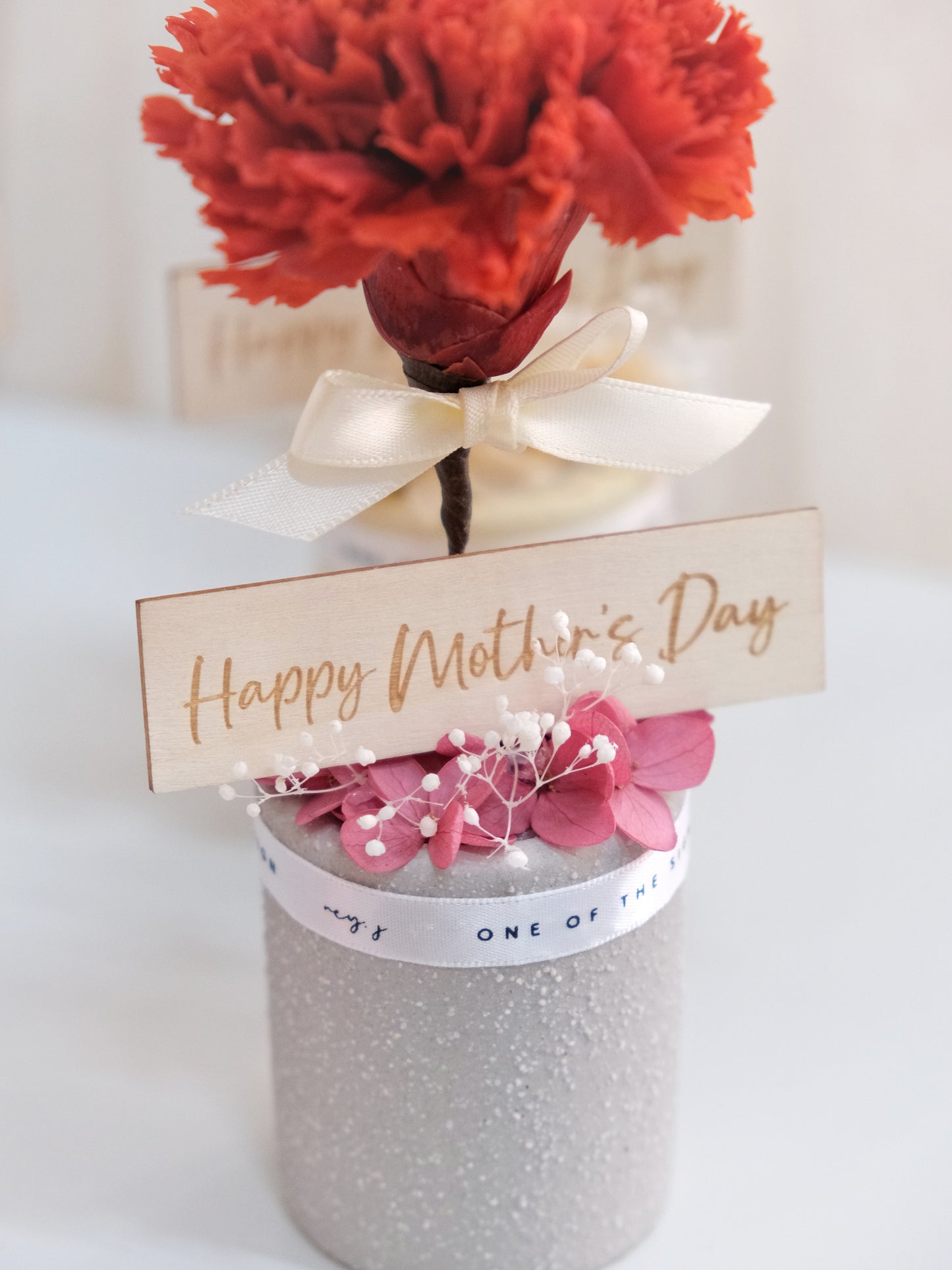 永生花康乃馨小擺設 Preserved Carnation Decoration - Small