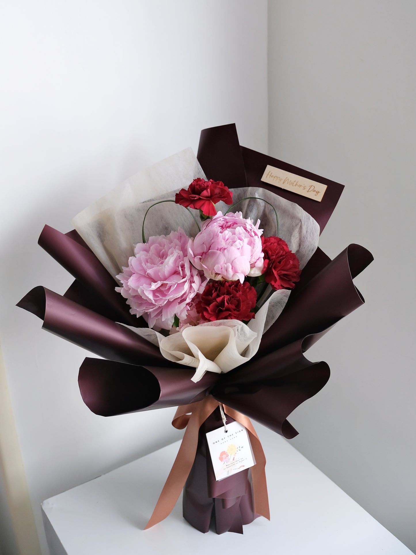 母親節鮮花束 - 牡丹x康乃馨♡ Mother's Day Fresh Flower Bouquet - Peony x Carnation