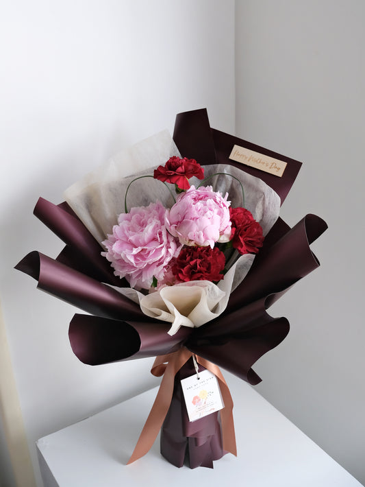 母親節鮮花束 - 牡丹x康乃馨♡ Mother's Day Fresh Flower Bouquet - Peony x Carnation