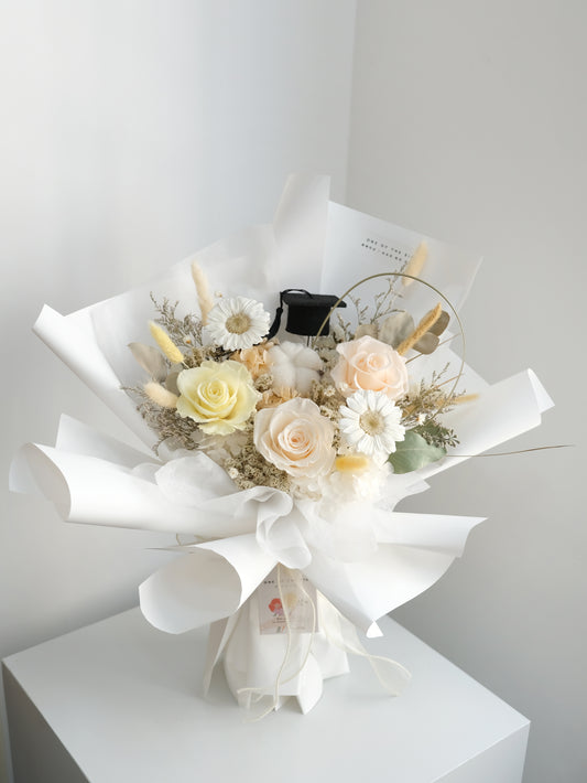 保鮮花非洲菊 x 玫瑰花 | Preserved Barberton Daisy x Rose Flower Bouquet