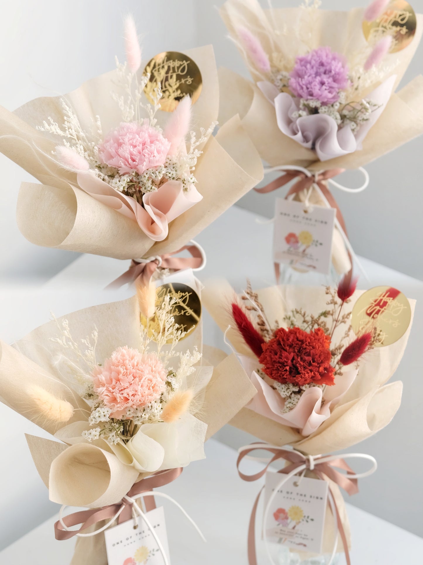 單朵永生康乃馨花束 Preserved Carnation Bouquet