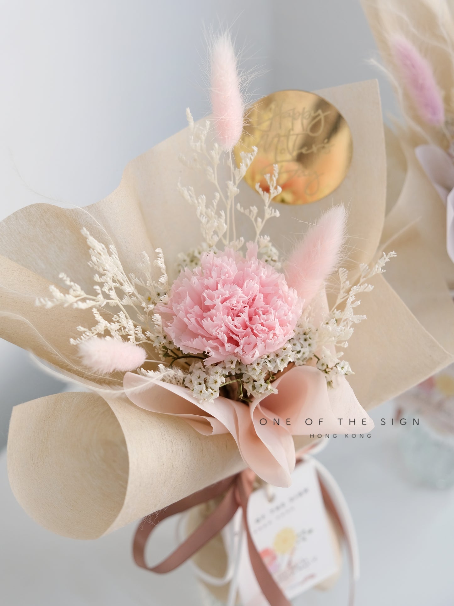 單朵永生康乃馨花束 Preserved Carnation Bouquet