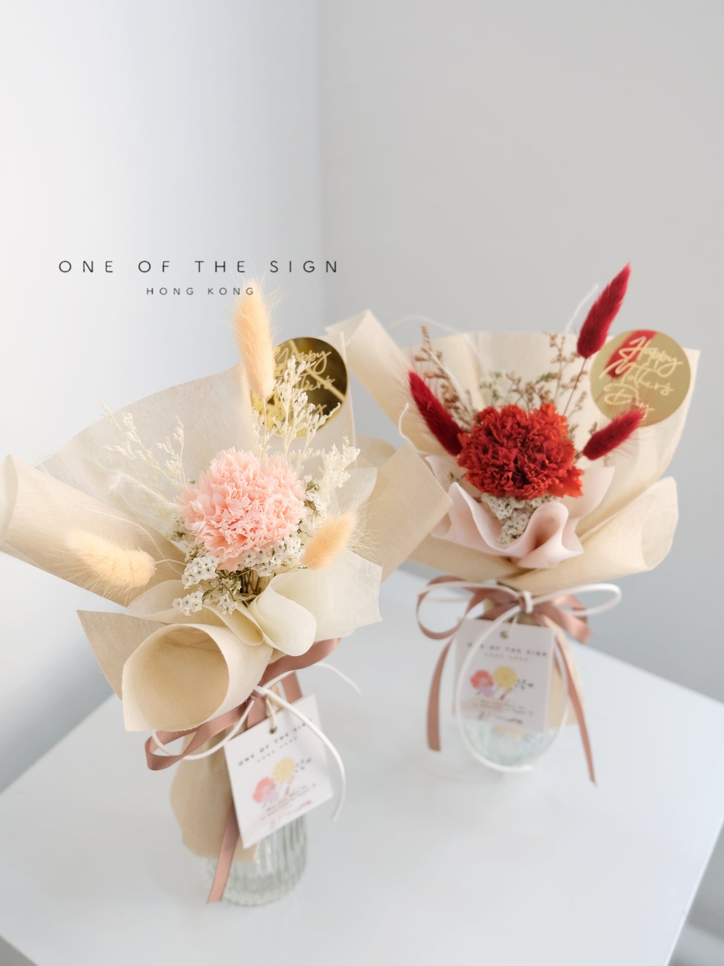 單朵永生康乃馨花束 Preserved Carnation Bouquet